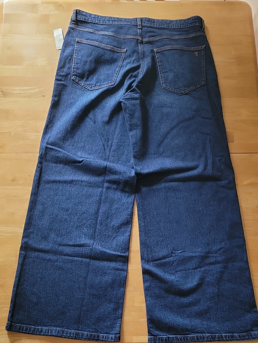 Pilcro Anthropologie Pearl-Embellished Low-Rise Wide-Leg Jeans - Picture 12 of 12